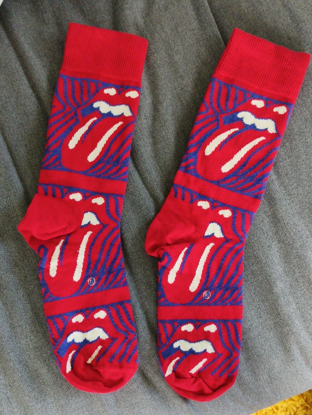 NWOT Men's Rolling Stones Branded Graphic Happy Socks, Unworn